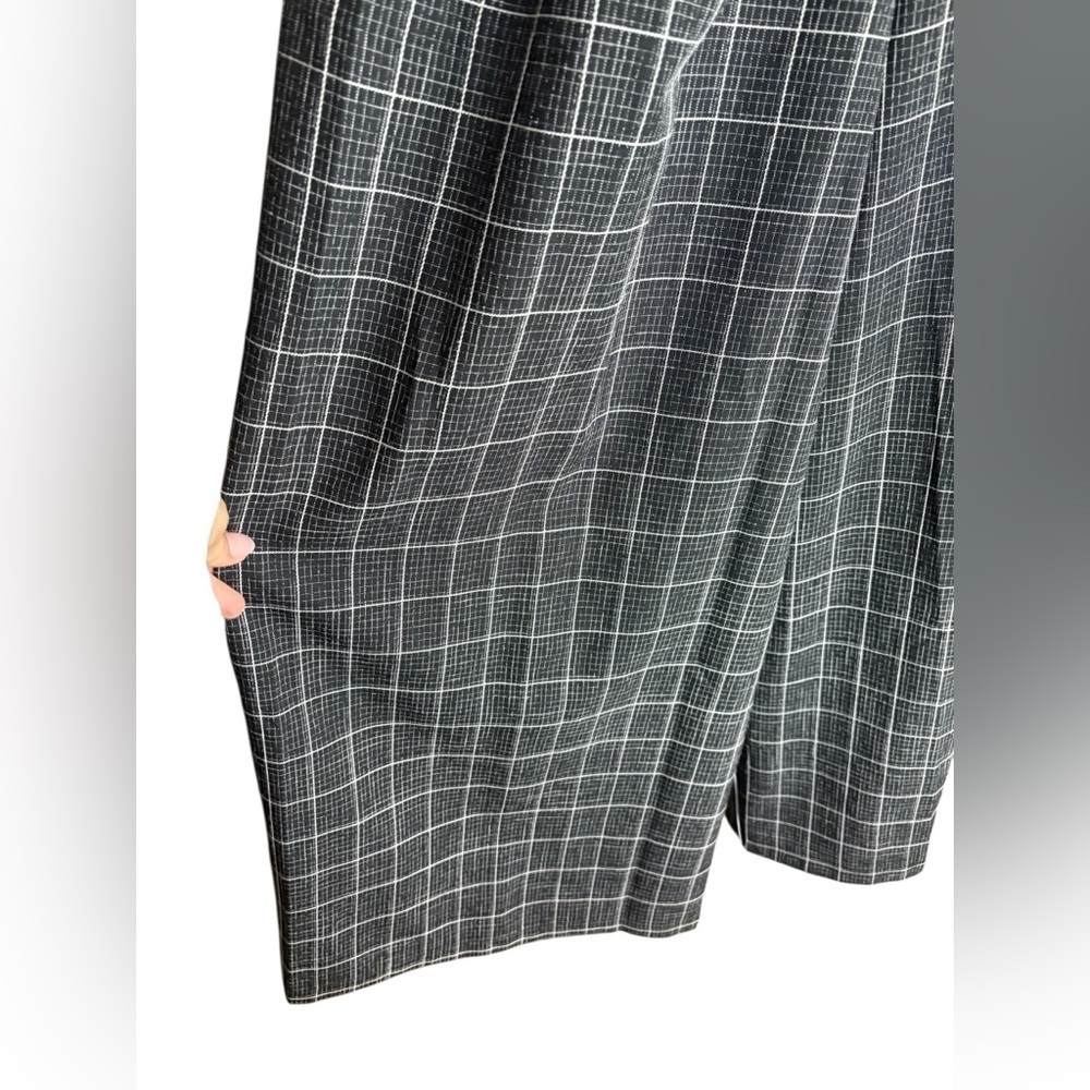FT INC women’s plaid wide leg black high waist pants size M preloved - Picture 8 of 9